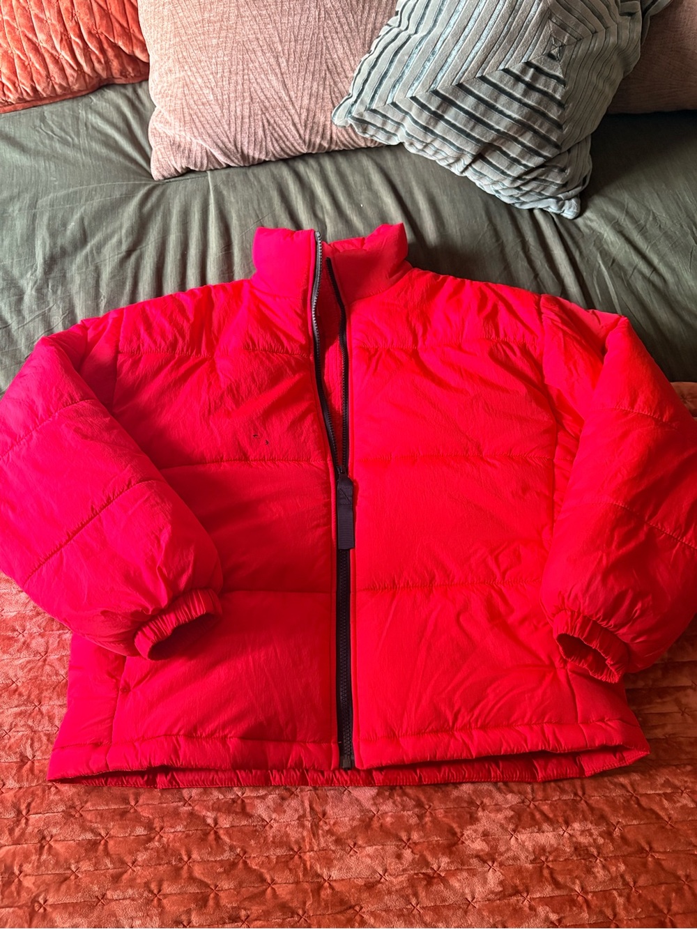 Women's Hot Pink Puffer Jacket - Lightweight Insulated Coat